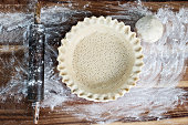 Homemade Butter Pie Crust in Pie Plate