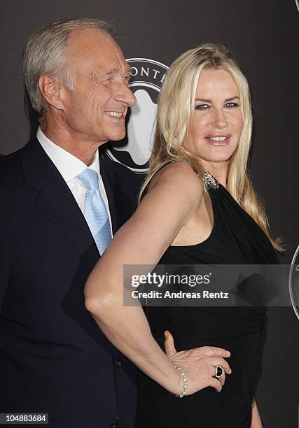 President and CEO of Montblanc International Lutz Bethge and actress Daryl Hannah attends the 'Prix Montblanc 2010' at Konzerthaus am Gendarmenmarkt...