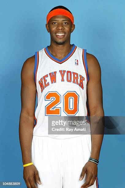 Patrick Ewing of the New York Knicks poses for a photo during Media Day on September 24, 2010 at the MSG Training Center in Greenburgh, New York....