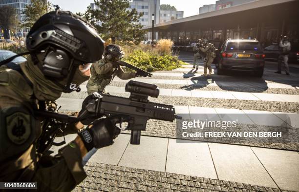 Special intervention units from different countries give a demonstration in The Hague, The Netherlands, on October 10, 2018 after Europol and ATLAS,...