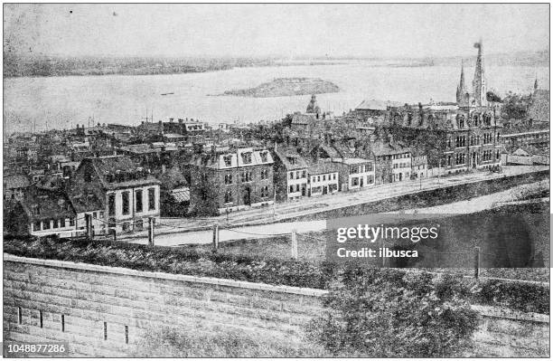 antique photograph: halifax, nova scotia, canada - 1900 stock illustrations