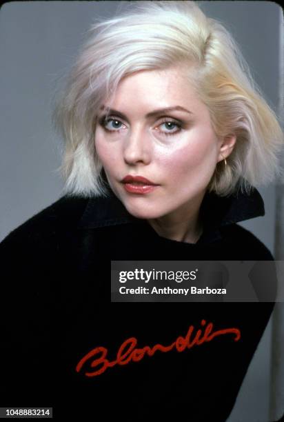 Portrait of American singer Debbie Harry, from the band Blondie, New York, New York, 1970s.