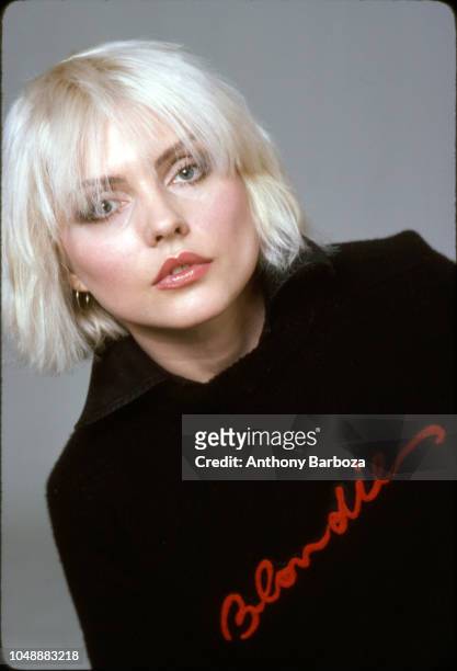 Portrait of American singer Debbie Harry, from the band Blondie, New York, New York, 1970s.
