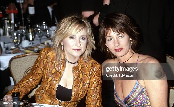 Melissa Etheridge and girlfriend Julie Cypher during 15th Annual Rock and Roll Hall of Fame Induction Ceremony, 2000 at Waldorf=Astoria in New York,...