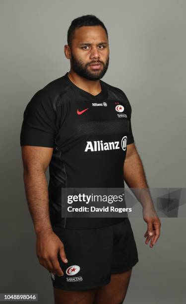 Billy Vunipola of Saracens poses for a portrait on October 10, 2018 in St Albans, England.