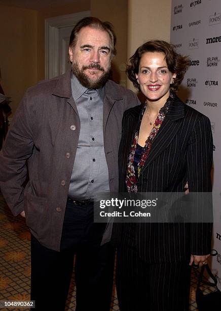 Brian Cox and wife Nicole during Meryl Streep Honored with the Inaugural "MORE Alpha Woman Award" at The Beverly Hills Hotel in Beverly Hills,...