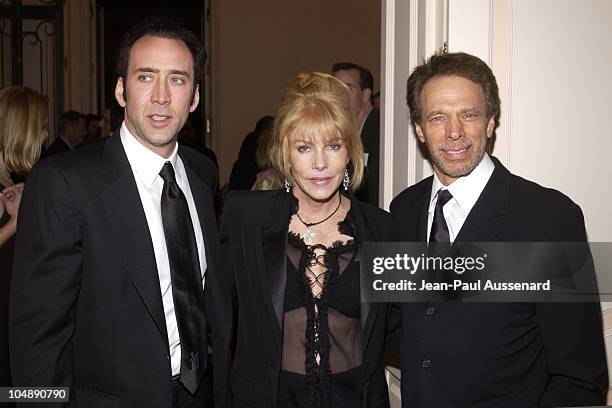 Nicolas Cage, Kathy Nelson & Jerry Bruckheimer during Chrysalis 2nd Annual "Night of The Butterfly" at Private Residence in Westwood, California,...