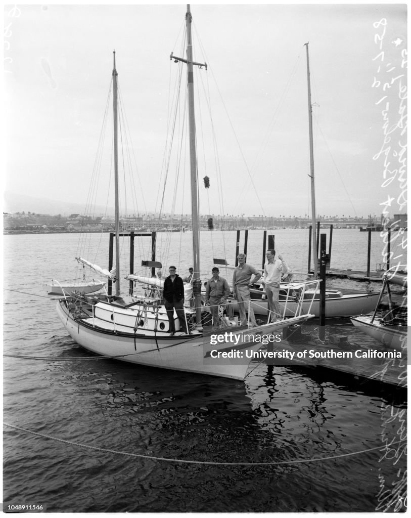 Will sail on ketch to bomb area, 1958