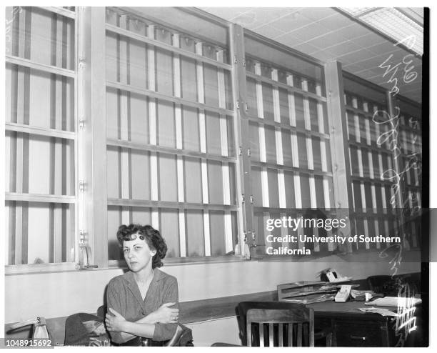 Women involved in burglaries in East Los Angeles, 12 February 1958. Mrs Earline Carroll -- 25 years;Barbara Morris -- 26 years;Mrs Ila Jean Cummins...