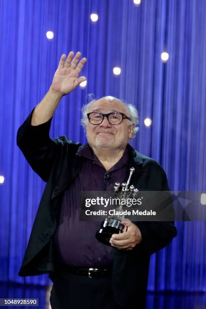 Actor Danny DeVito attends the Donostia Award photocall during the 66th San Sebastian International Film Festival on September 22, 2018 in San...