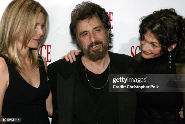 "Scarface" cast members, Michelle Pfeiffer, Al Pacino and Mary Elizabeth Mastrantonio, reunite at the 20th Anniversary premiere event celebrating the...