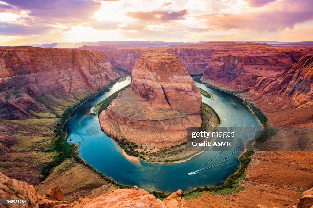 Der Horseshoe Bend bei Sonnenuntergang