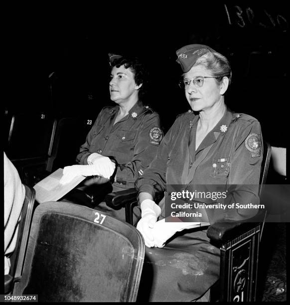 Anti communist meeting, 12 December 1961. Reverend Calvin Chao;Robert Dix;Donald Jackson;Karl Prussian;Kay Wallace;Marie Young;Mrs Gerald...