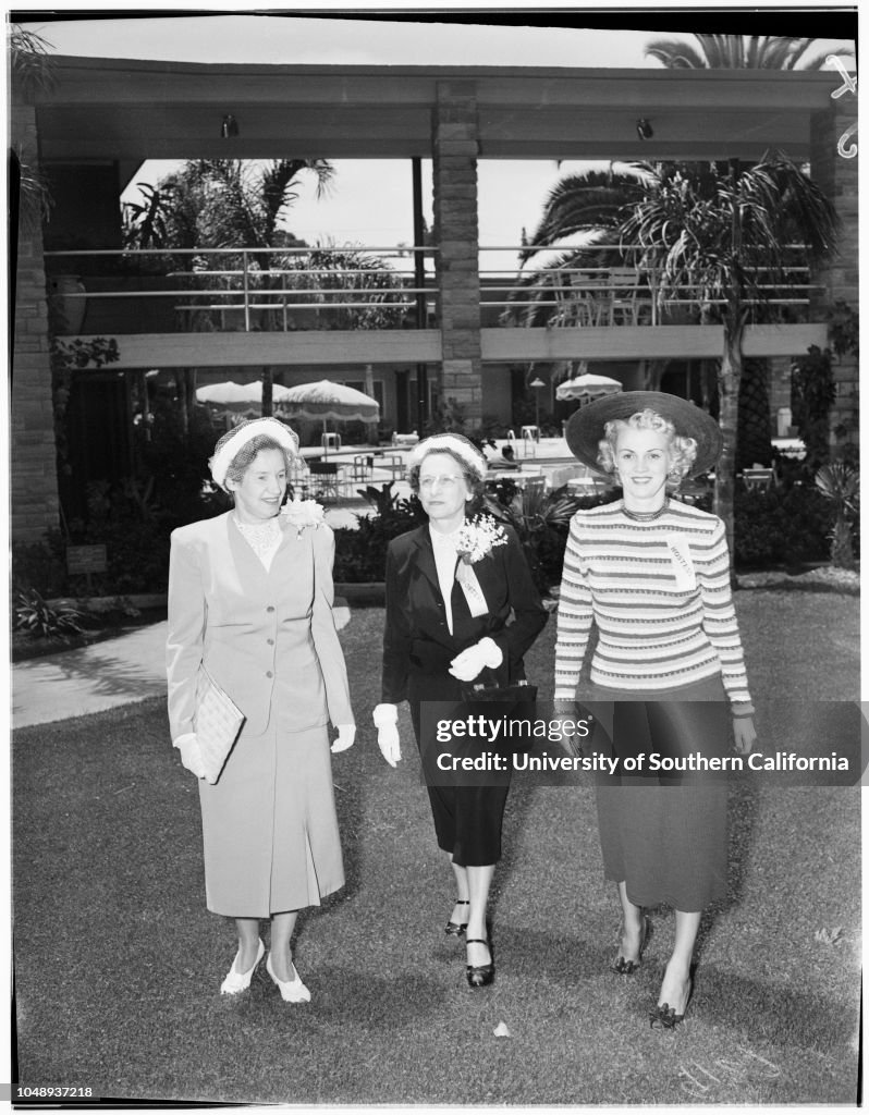 Hollywood Women's Club luncheon;society, 1951