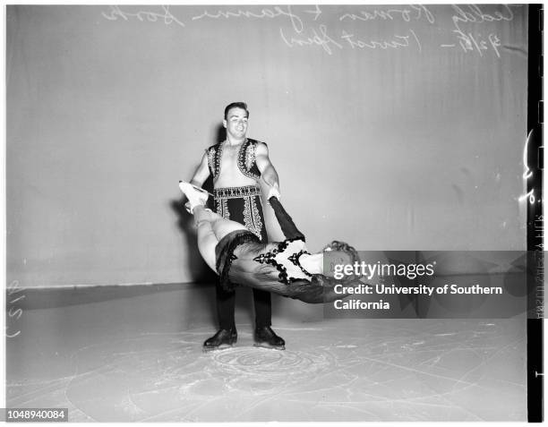Ice Capades;society, May 2, 1951. Patti Phillippi;Donna Atwood;Teddy Roman;Jeanne Sook;Bobbie Sook..