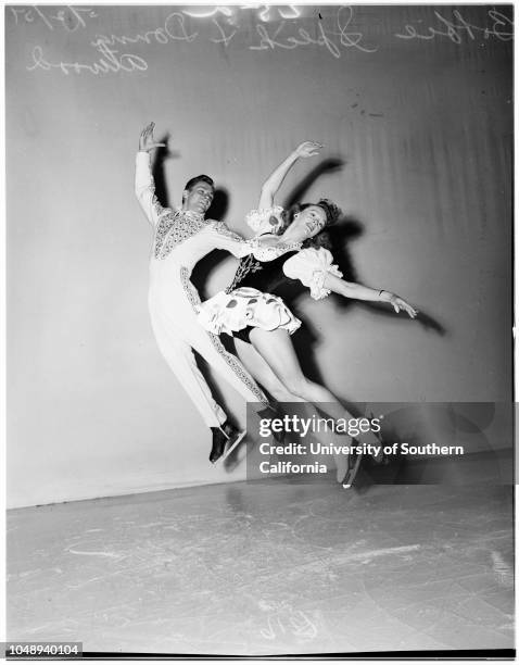 Ice Capades;society, May 2, 1951. Patti Phillippi;Donna Atwood;Teddy Roman;Jeanne Sook;Bobbie Sook..