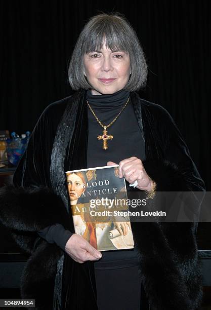 Anne Rice during Anne Rice Signs Copies of Her New Book "Blood Canticle" at Barnes and Noble, Astor Place in New York City, New York, United States.