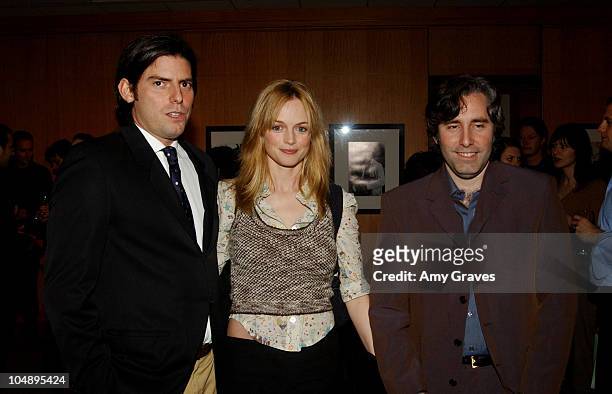 Chris Weitz, Heather Graham and Paul Weitz during The Jack Oakie Lecture on Comedy in Film Featuring Paul and Chris Weitz at Academy of Motion...