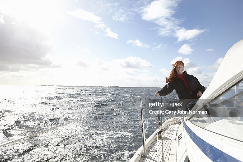 Enjoying windy sailing conditions 