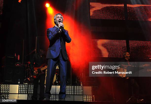 Sergio Dalma performs at the Theater Liceu on October 6, 2010 in Barcelona, Spain.