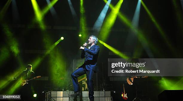 Sergio Dalma performs at the Theater Liceu on October 6, 2010 in Barcelona, Spain.