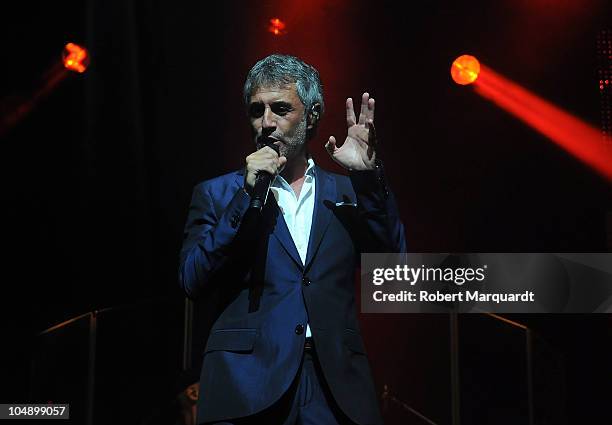 Sergio Dalma performs at the Theater Liceu on October 6, 2010 in Barcelona, Spain.