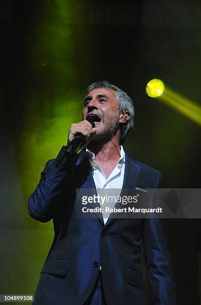 Sergio Dalma performs at the Theater Liceu on October 6, 2010 in Barcelona, Spain.