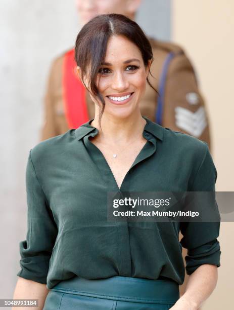 Meghan, Duchess of Sussex visits the University of Chichester's Engineering and Technology Park on October 3, 2018 in Bognor Regis, England. The Duke...