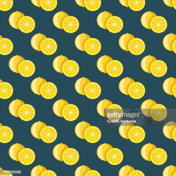illustrations, cliparts, dessins animés et icônes de citron fruits seamless pattern - lemon pattern