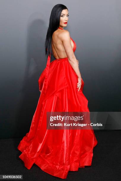 Natalie Eva Marie arrives at the The Art Of Elysium's 11th Annual Celebration - Heaven on January 6, 2018 in Santa Monica, California.