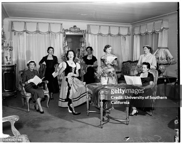 Opera layout, 26 August 1953. Mrs William E Taverner;Mrs Charles I Houghton;Dorothy Warrenskjold;Mrs Clement Atwater;MRs. Jack F Ray;Mrs Nicholas...