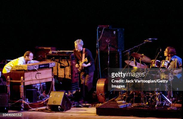 American Jazz trio Medeski, Martin, and Wood perform in an all-acoustic program at the Brooklyn Academy of Music Opera House, Brooklyn, New York,...