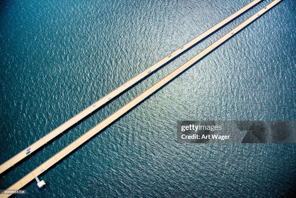 Lake Pontchartrain Causeway Aerial