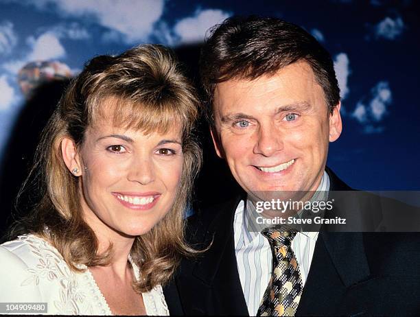 Van na White & Pat Sajak during NAPTE International 1995 Press Conference at Sands Expo Center in Las Vegas, Nevada, United States.