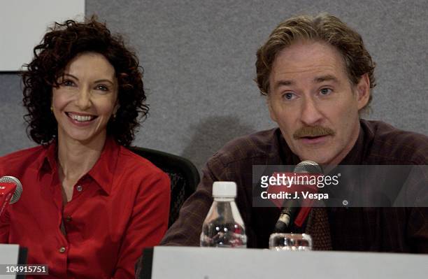Mary Steenburgen & Kevin Kline during Toronto 2001 - Life of a House Press Conference at Press Conference in Toronto, Canada.