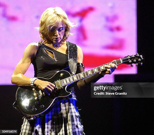 Madonna during Madonna Drowned World Tour 2001 Los Angeles at Staples Center in Los Angeles, California, United States.