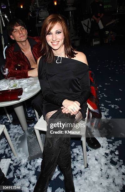 Debbie Gibson during The 2001 VH1/Vogue Fashion Awards - Backstage at The Hammerstein Ballroom in New York City, New York, United States.