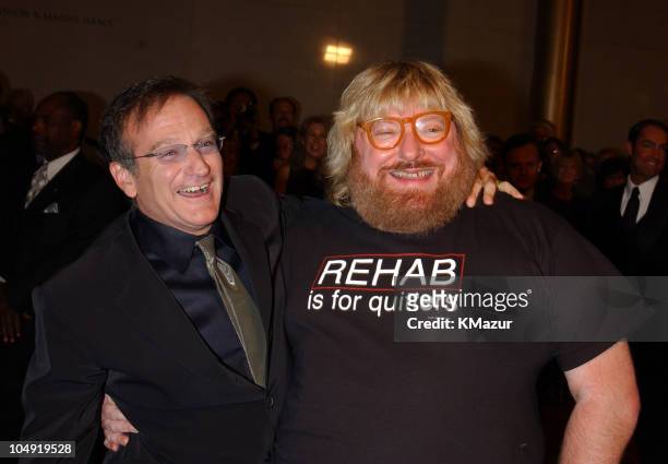 Robin Williams and Bruce Vilanch arrive; "On Stage at the Kennedy Center: The Mark Twain Prize" will air November 21, at 9 p.m. On PBS.