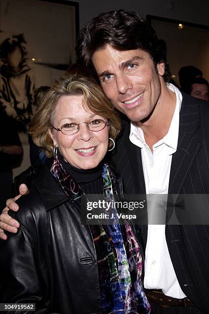 Diane Footlick & Greg Lauren during Greg Lauren Art Show Opening at Stricoff Fine Art Gallery in New York City, New York, United States.