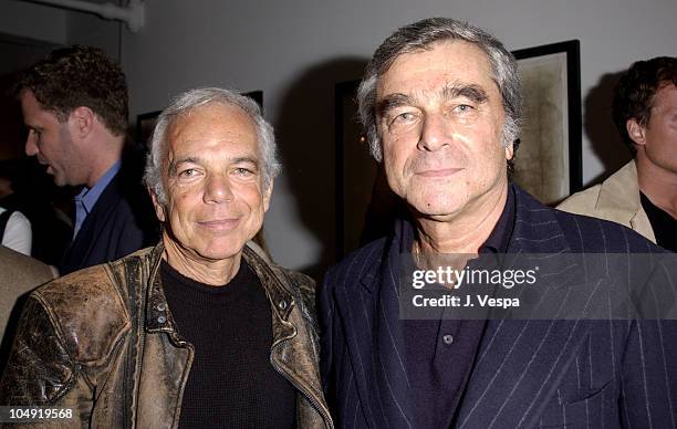 Ralph Lauren & Lenny Lauren during Greg Lauren Art Show Opening at Stricoff Fine Art Gallery in New York City, New York, United States.