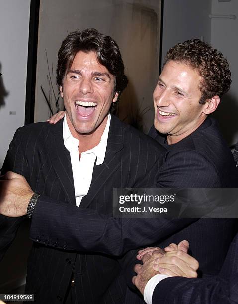 Greg Lauren & Mark Feuerstein during Greg Lauren Art Show Opening at Stricoff Fine Art Gallery in New York City, New York, United States.