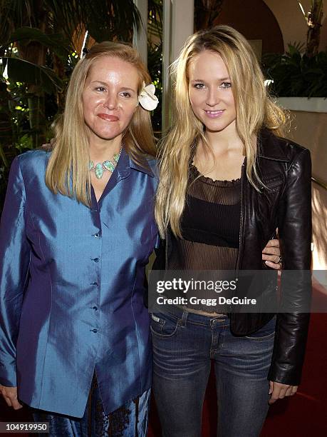 Jewel & mom Nedra during Nominations For The 29th Annual American Music Awards at Beverly Hills Hotel in Beverly Hills, California, United States.