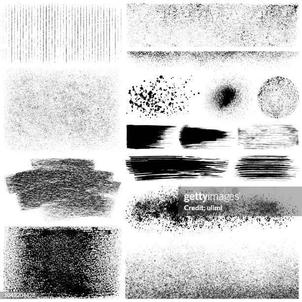 set of grunge elements - powder paint stock illustrations