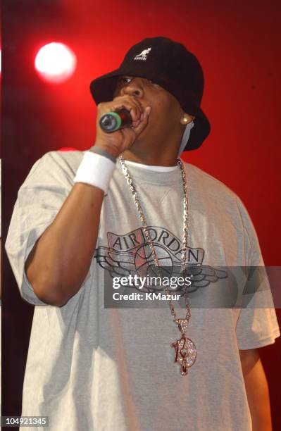 Jay-Z during Benefit Concert for Team Roc at the Apollo Theatre at Apollo Theatre in New York City, New York, United States.