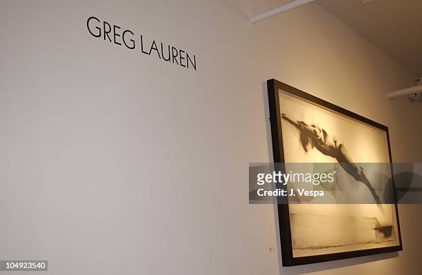 View of the Stricoff gallery with Greg Lauren's art work.