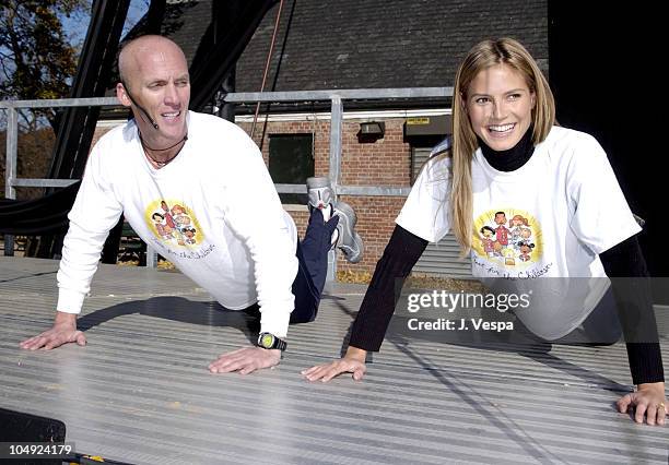 David Kirsch & Heidi Klum during 1st Annual Just For The Children Benefit, a fundraiser for the children of the victims of Sept. 11 at Central Park,...