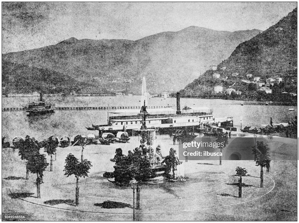 Antique photograph: Lake Como, Italy