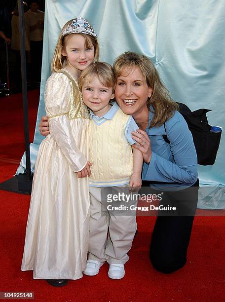 Jodi Benson, son McKinley & friend Anna during "Cinderella II: Dreams Come True" World Premiere at El Capitan Theatre in Hollywood, California,...