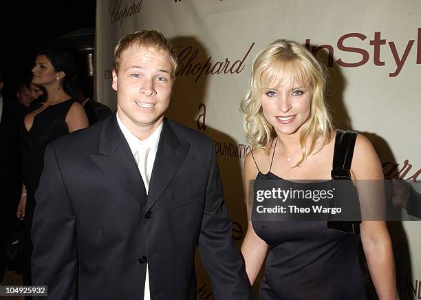 Brian Littrell and wife during The 10th Annual Elton John AIDS Foundation InStyle Party - Arrivals at Moomba Restaurant in Hollywood, California,...