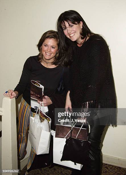 Monica Lewinsky and friend during The Hampton Sheet Cocktail Party at Lutece at Lutece in New York City, New York, United States.